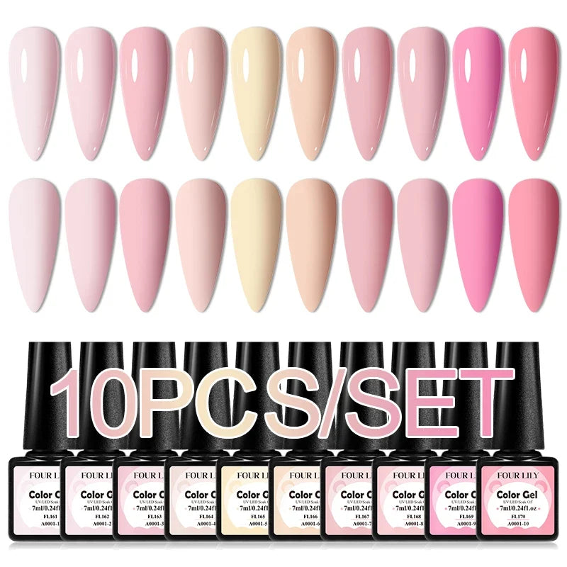 Colorful Gel Nail Polish Kit for Long Lasting Manicures