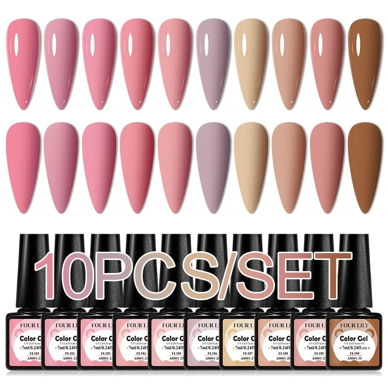 Colorful Gel Nail Polish Kit for Long Lasting Manicures
