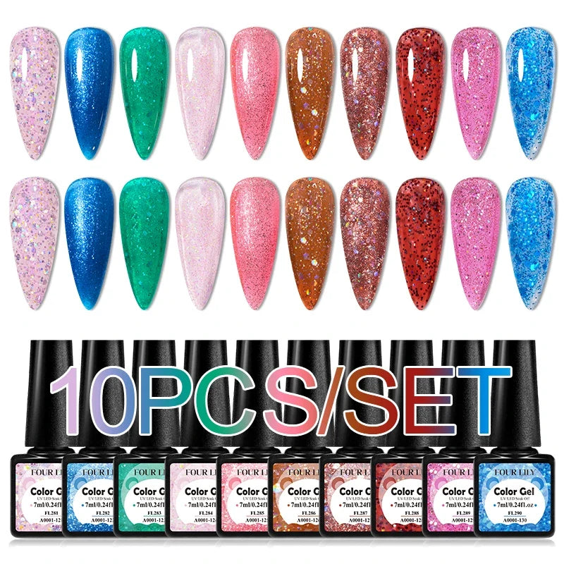 Colorful Gel Nail Polish Kit for Long Lasting Manicures