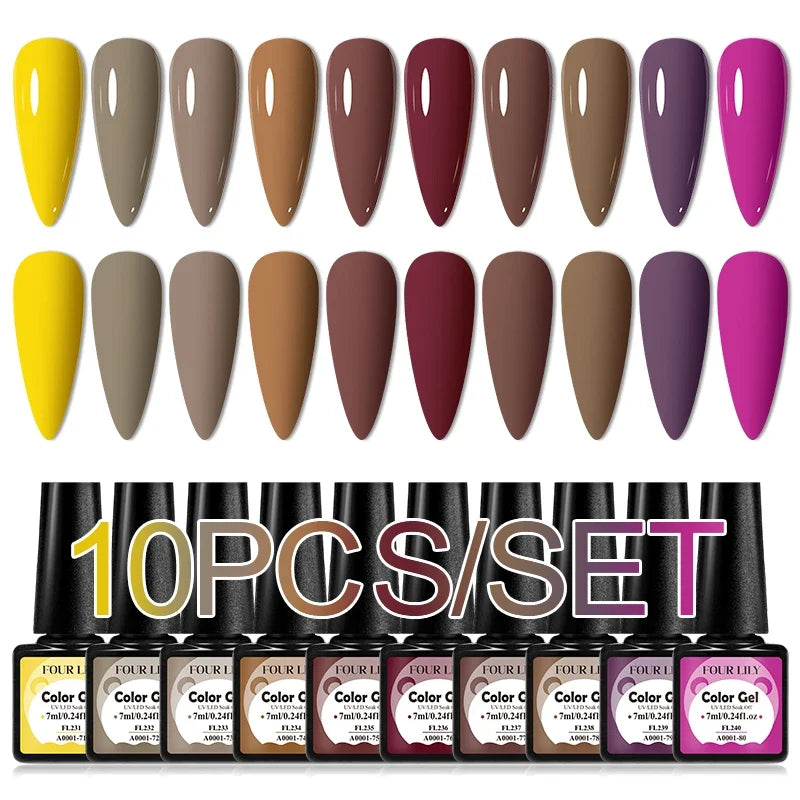 Colorful Gel Nail Polish Kit for Long Lasting Manicures
