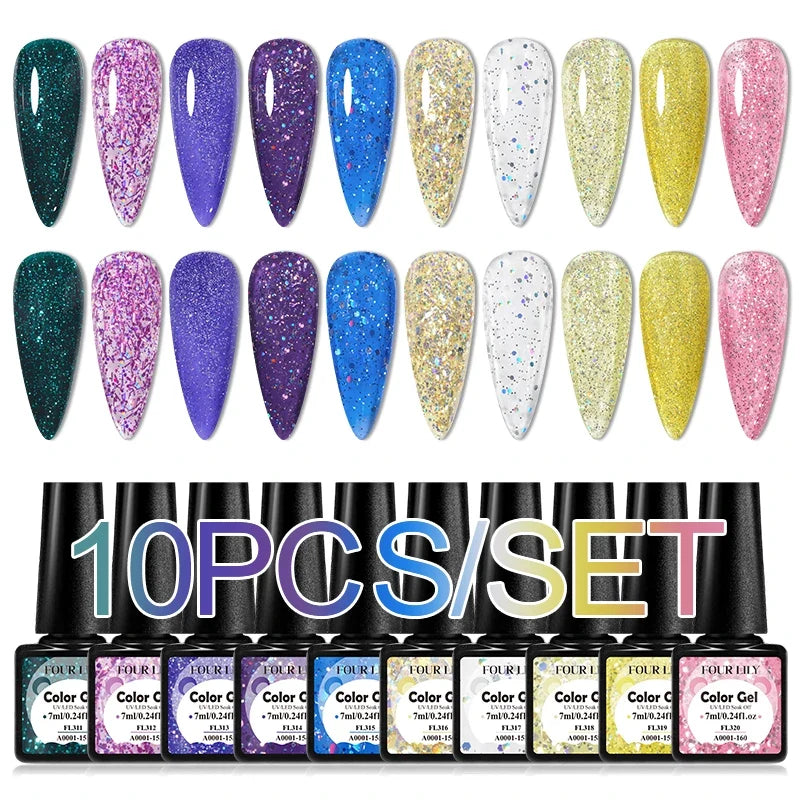 Colorful Gel Nail Polish Kit for Long Lasting Manicures