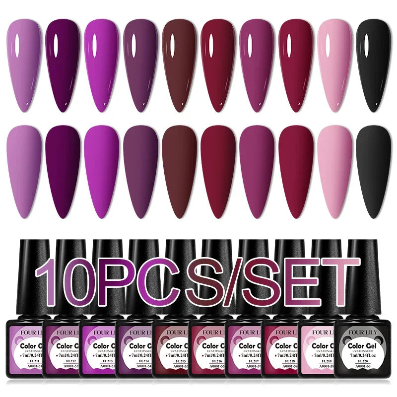 Colorful Gel Nail Polish Kit for Long Lasting Manicures