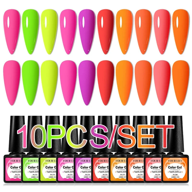 Colorful Gel Nail Polish Kit for Long Lasting Manicures