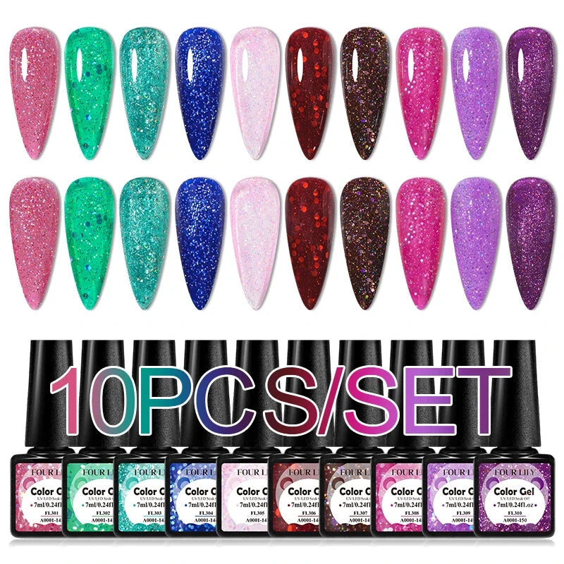 Colorful Gel Nail Polish Kit for Long Lasting Manicures