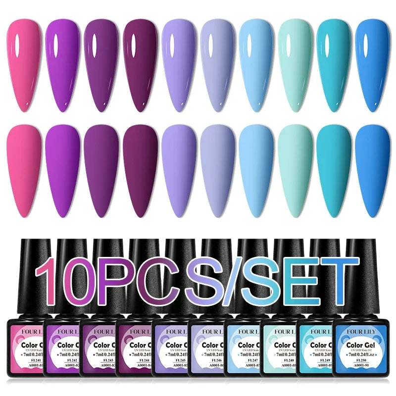 Colorful Gel Nail Polish Kit for Long Lasting Manicures