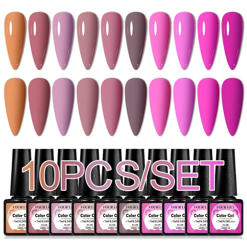 Colorful Gel Nail Polish Kit for Long Lasting Manicures