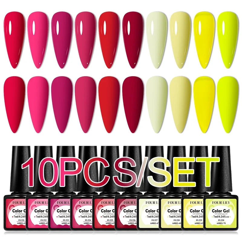 Colorful Gel Nail Polish Kit for Long Lasting Manicures