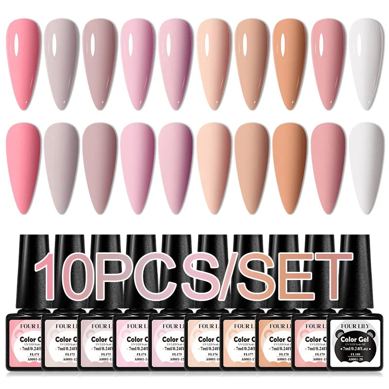 Colorful Gel Nail Polish Kit for Long Lasting Manicures