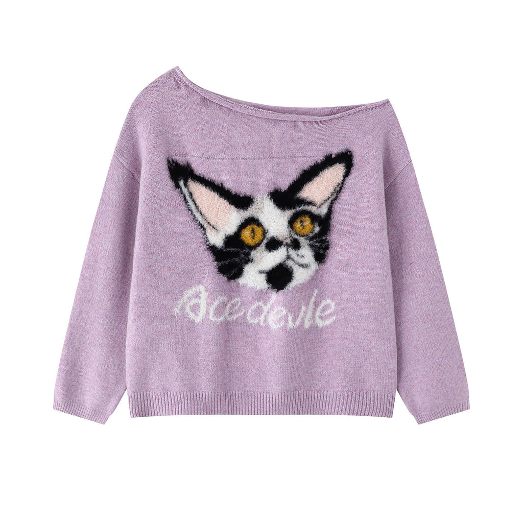 Old German Cat Letter Sweater