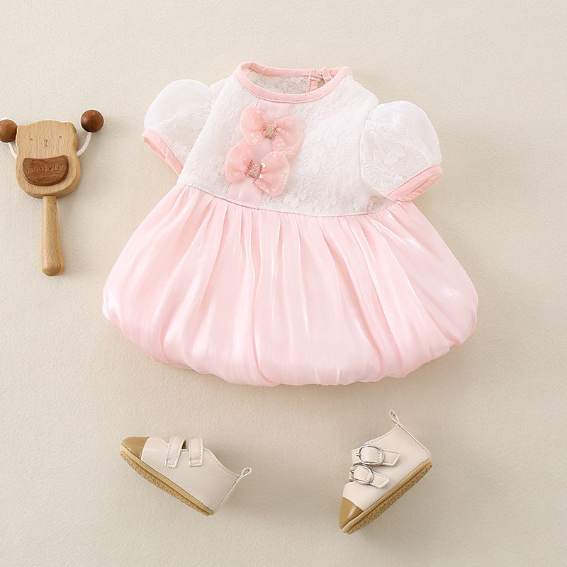 Baby Girls’ Pink Button-Front Dress