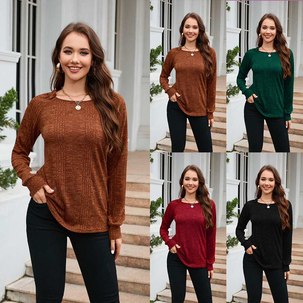 Long Sleeve Round Neck Top