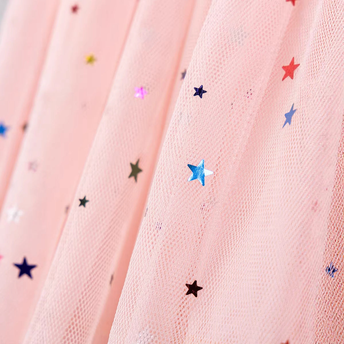 Summer Mesh Girl's Princess Dress Cartoon Dress, Cute Children's Dress