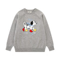 Men's Embroidered Round Neck Loose Sweater