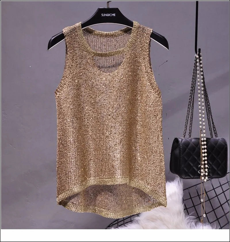 Womens Fashion  Korean Tank Top  Heart Cut Out Top Sexy Hollow Out Bright