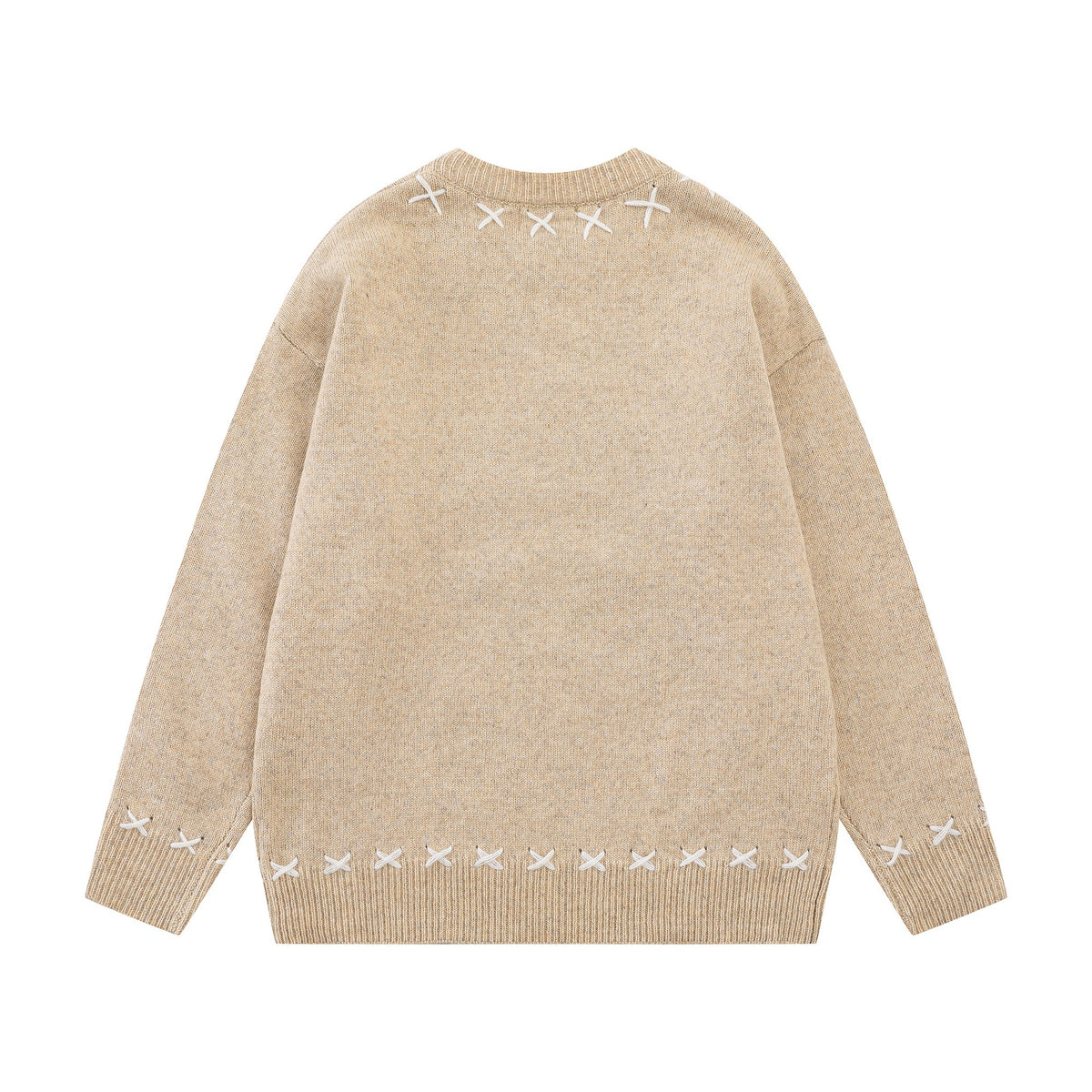 Sheep patch embroidery design sweater