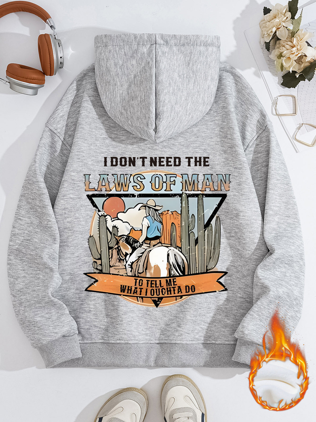 LAWS OF MAN Printed Hoodie