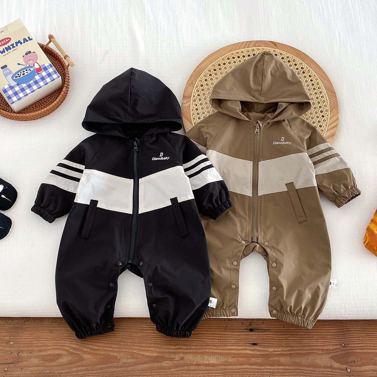 Baby Boy Overall Autumn Outfit Infant Clothes Fall Jacket Baby Boy Windbreaker Outdoor Wear Crawling Suit