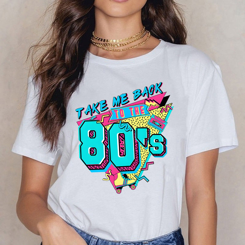 Fun Letter Print Crew Neck Sweatshirt for Women