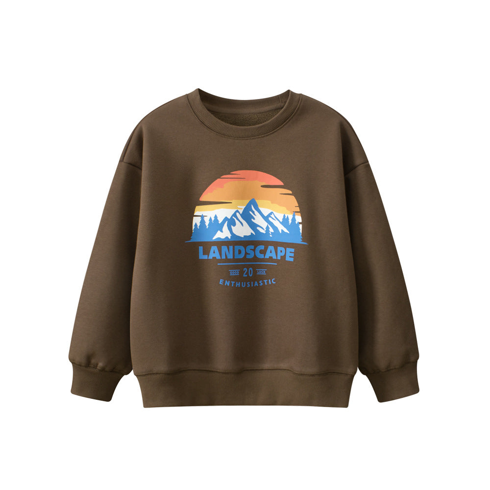 Children's Clothing Fleece Lined Warm Hoodie Boy