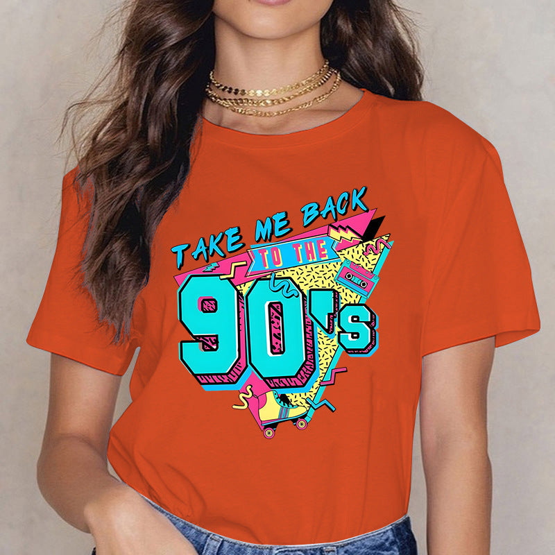 Fun Letter Print Crew Neck Sweatshirt for Women