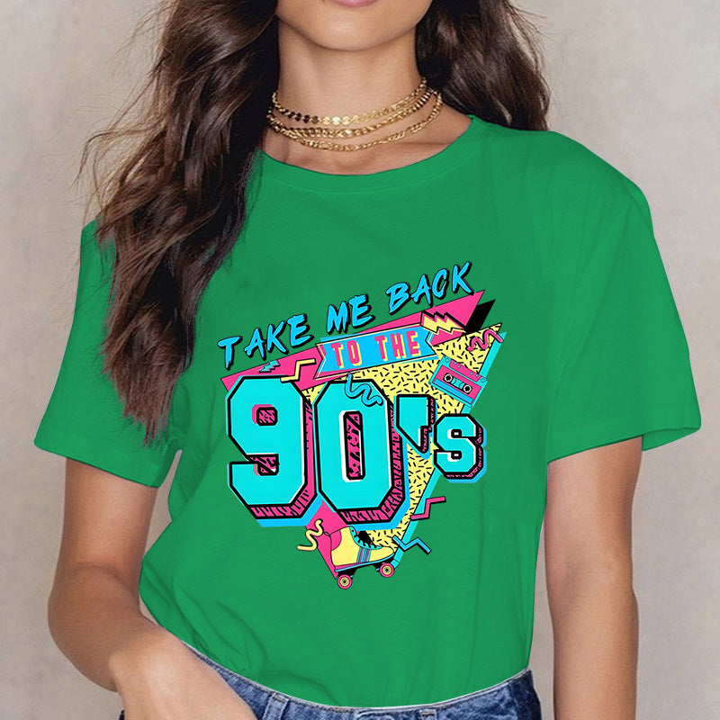 Fun Letter Print Crew Neck Sweatshirt for Women