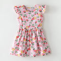 Style Girls' Dress Cartoon Ruffle Sleeve Dress Princess Dress