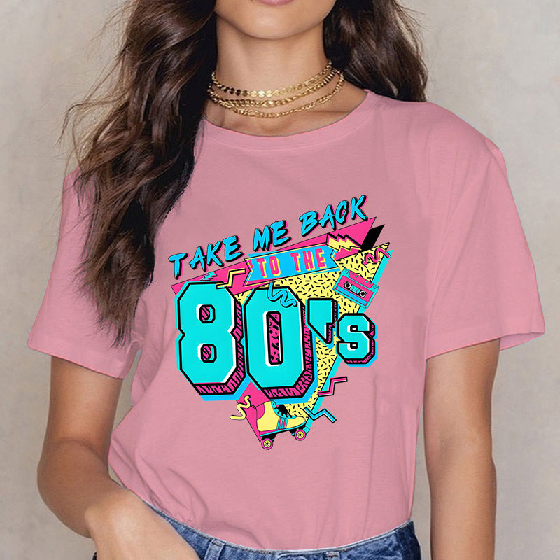 Fun Letter Print Crew Neck Sweatshirt for Women