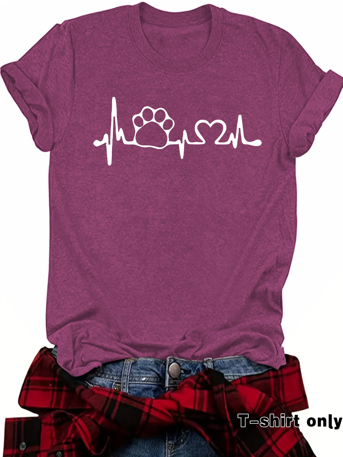 Love pet round neck pullover short sleeved shirt