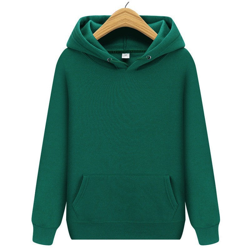 Solid Color Casual Athletic Pullover Hoodie Unisex Sweatshirt Jacket