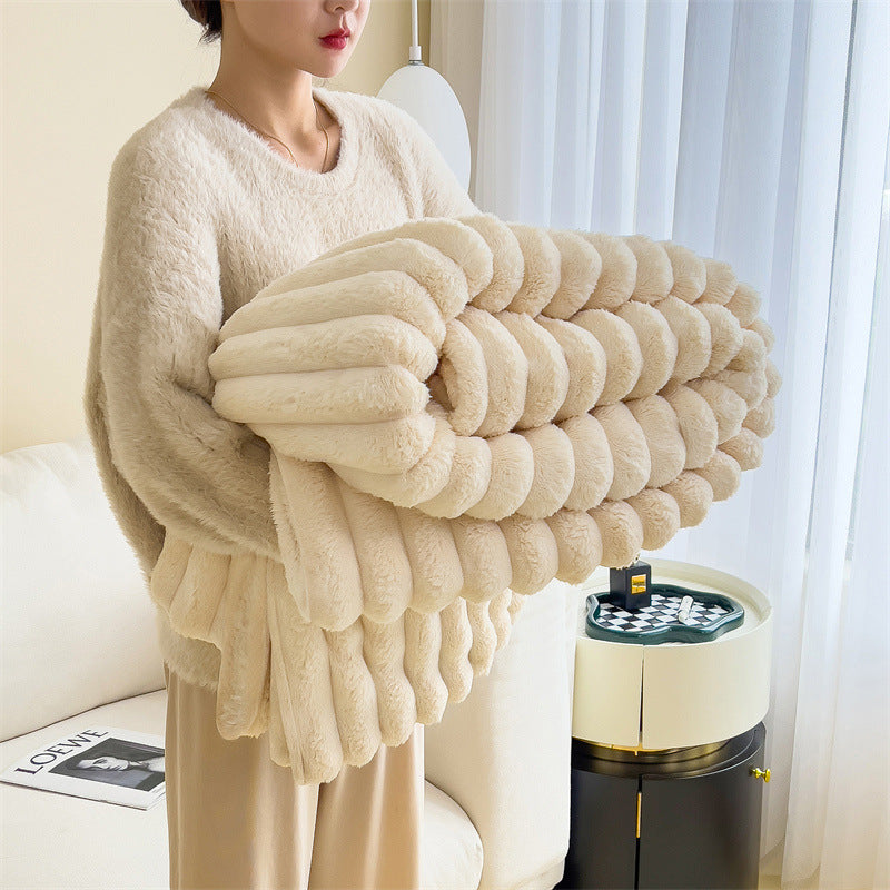 Rabbit plush blanket
