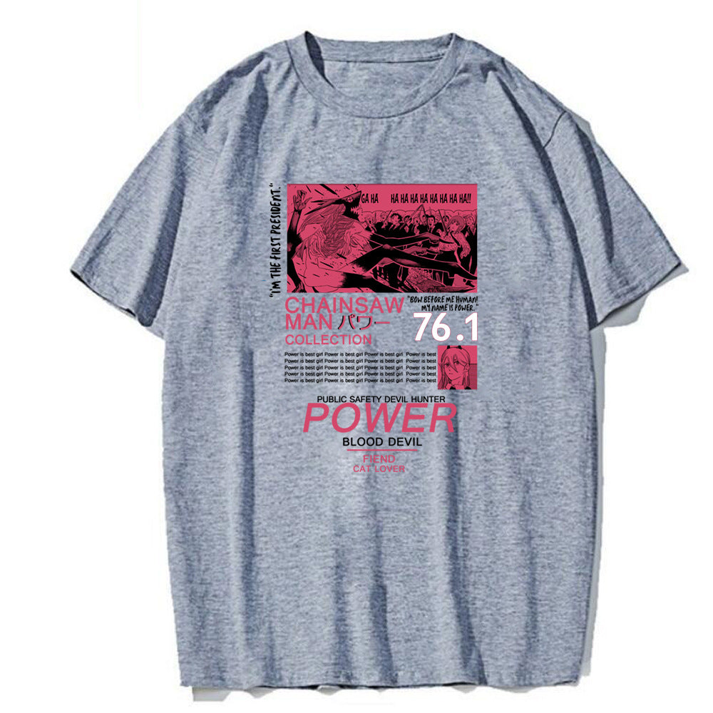 Chainsaw Man Power Short Sleeve Loose