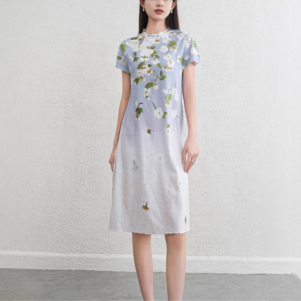 Floral dress for women slimming dress
