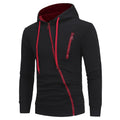 Men’s Diagonal-Zip Fleece Hoodie
