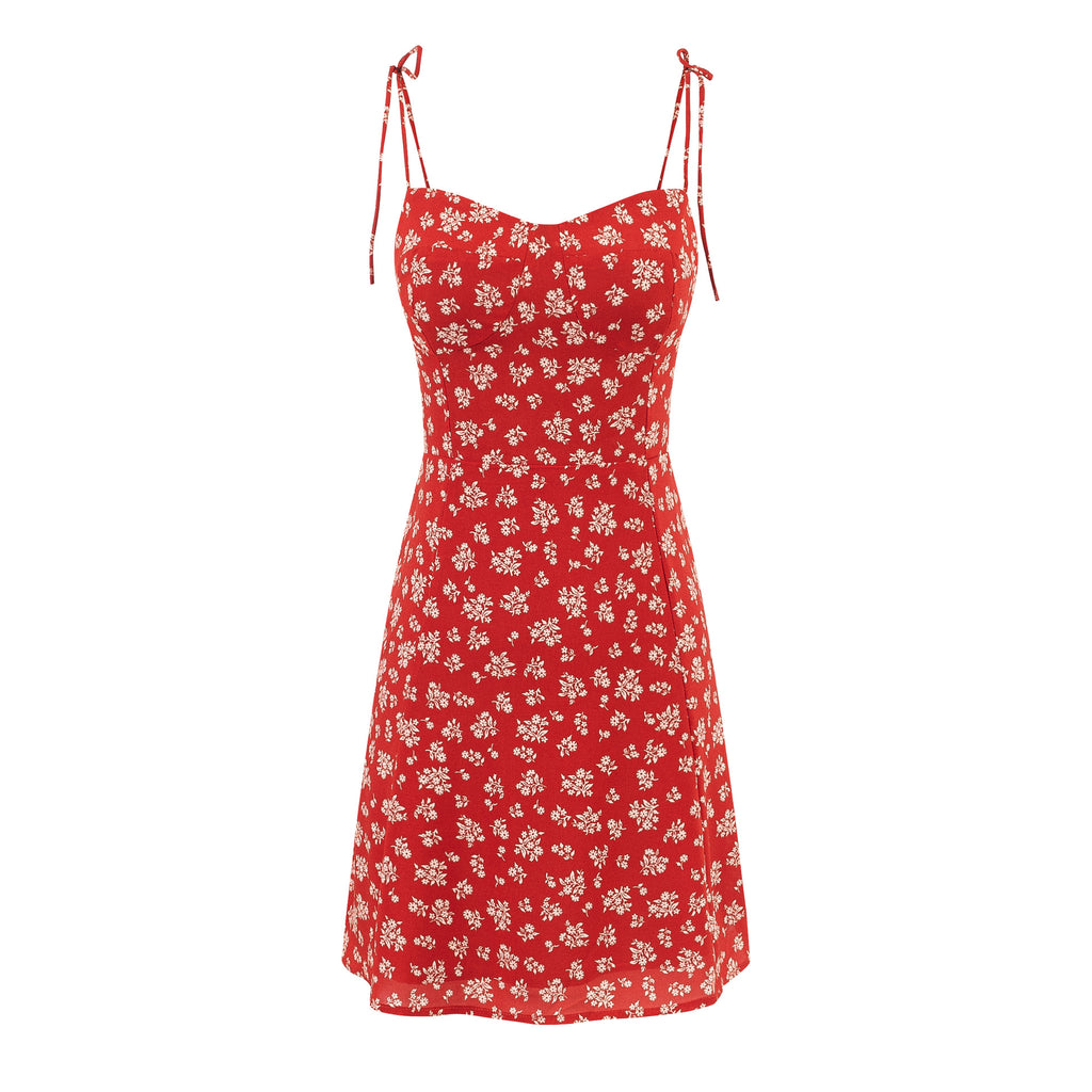 Strapless Dress Print Short Dress