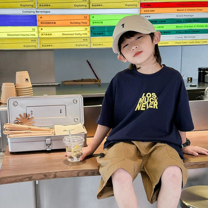 Kids Boy Short Sleeve Cotton T-Shirt