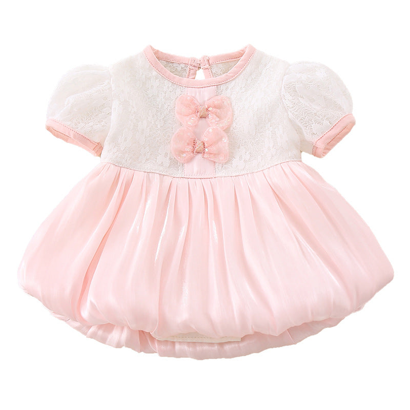 Baby Girls’ Pink Button-Front Dress