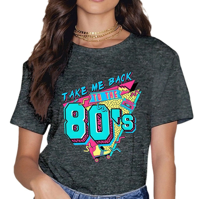 Fun Letter Print Crew Neck Sweatshirt for Women