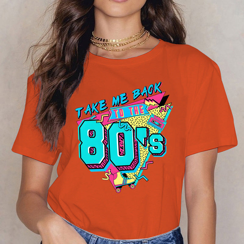 Fun Letter Print Crew Neck Sweatshirt for Women