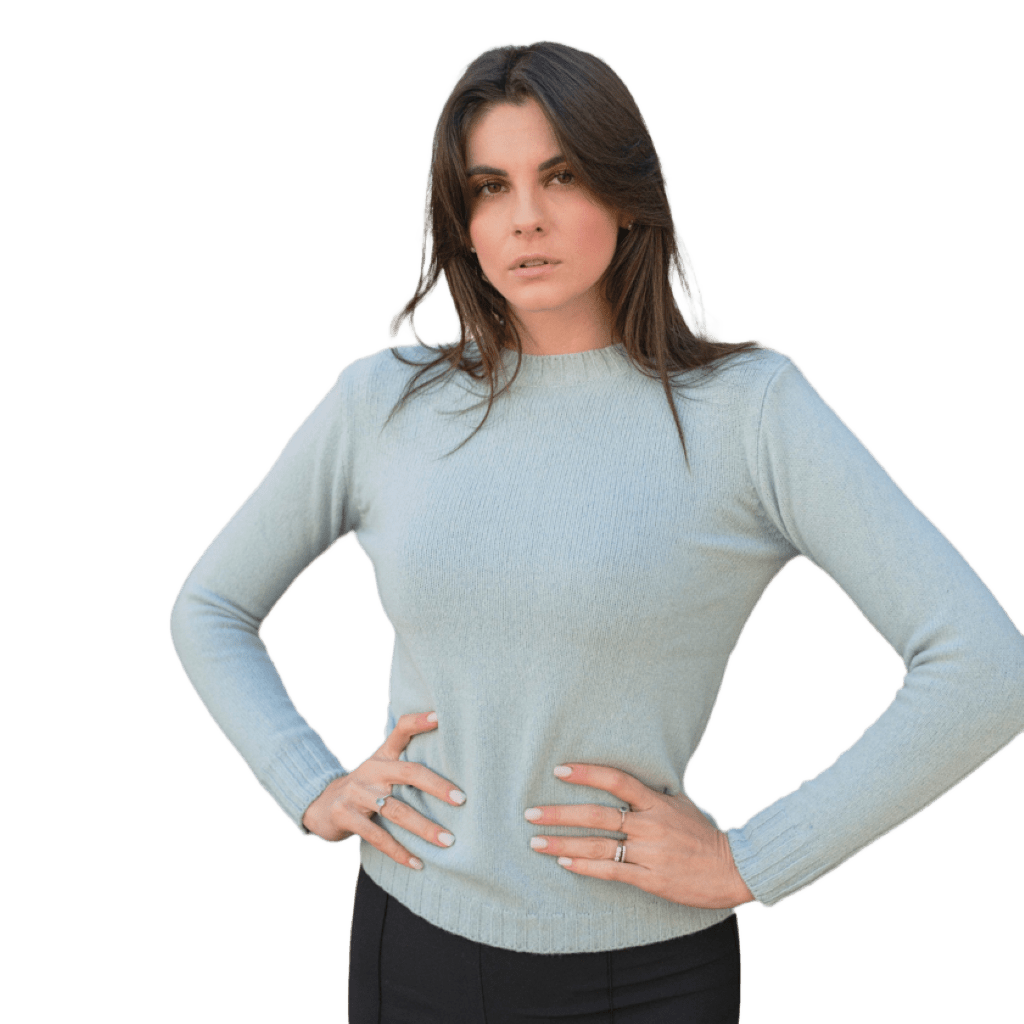 Women's Crew Neck Sweater in Recycled Cashmere
