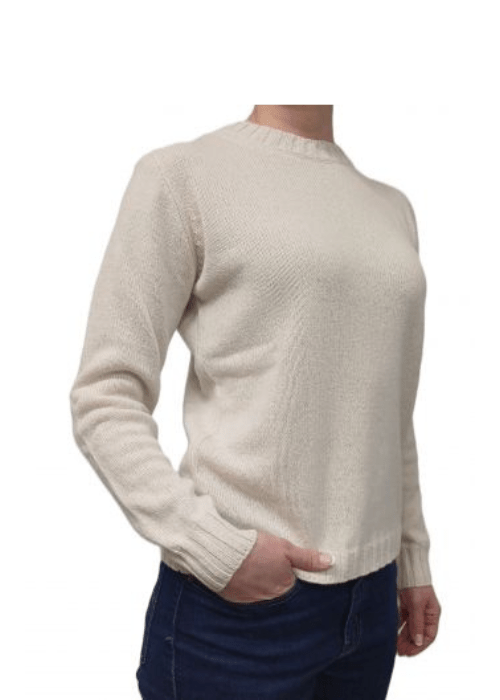 Women's Crew Neck Sweater in Recycled Cashmere