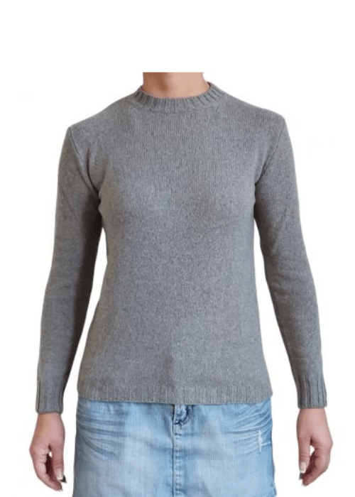 Women's Crew Neck Sweater in Recycled Cashmere