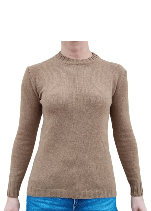 Women's Crew Neck Sweater in Recycled Cashmere