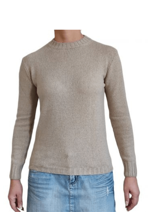 Women's Crew Neck Sweater in Recycled Cashmere