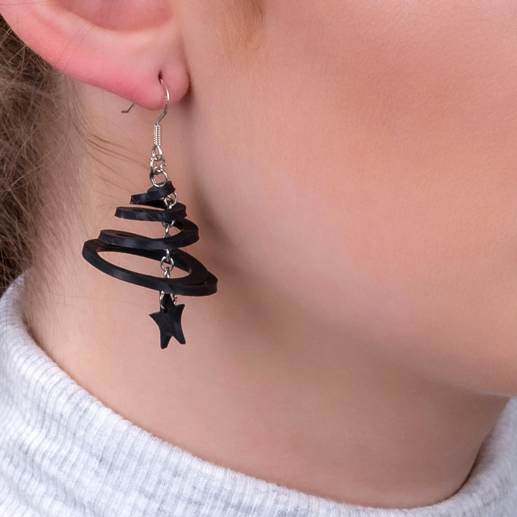 Mars & Venus Unique Recycle Rubber Earrings-0