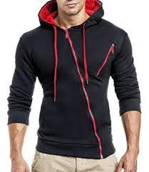 Men’s Diagonal-Zip Fleece Hoodie