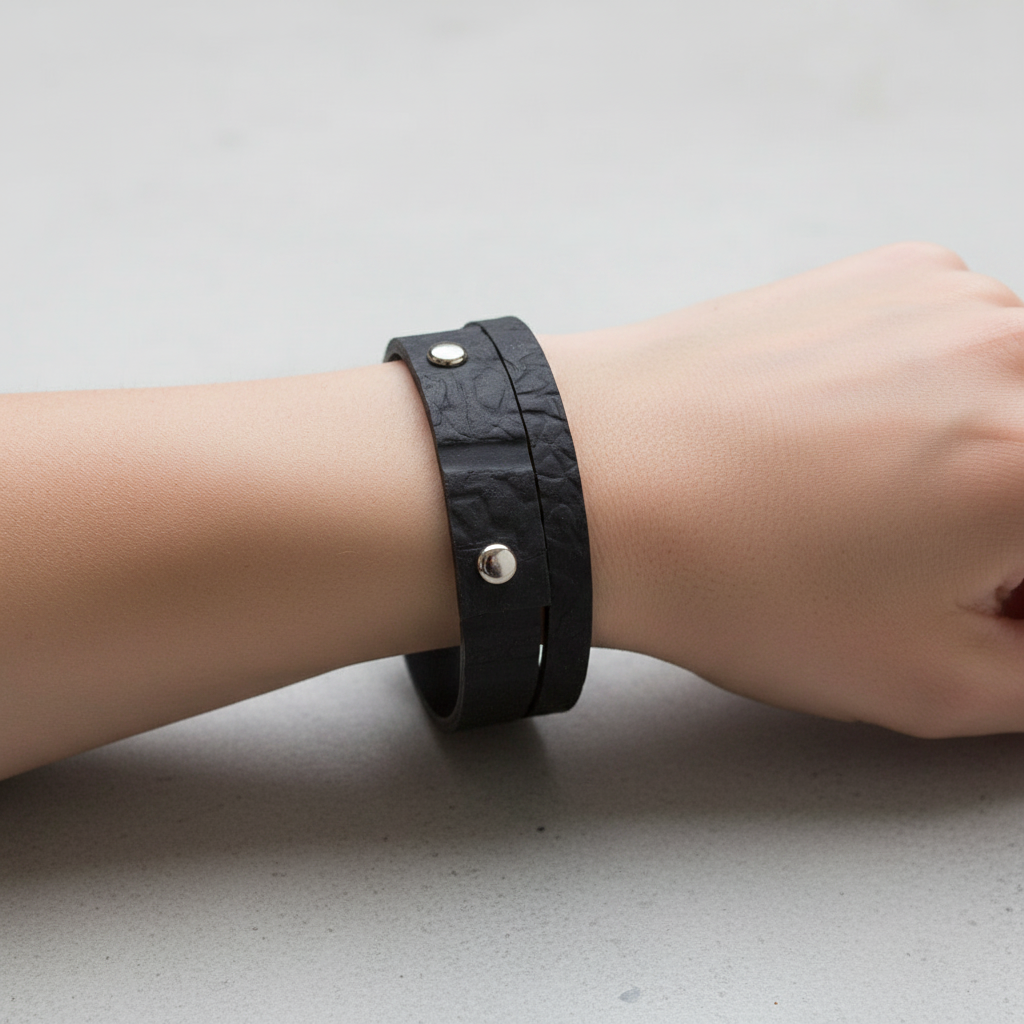Nino Recycled Rubber Wraparound Bracelet
