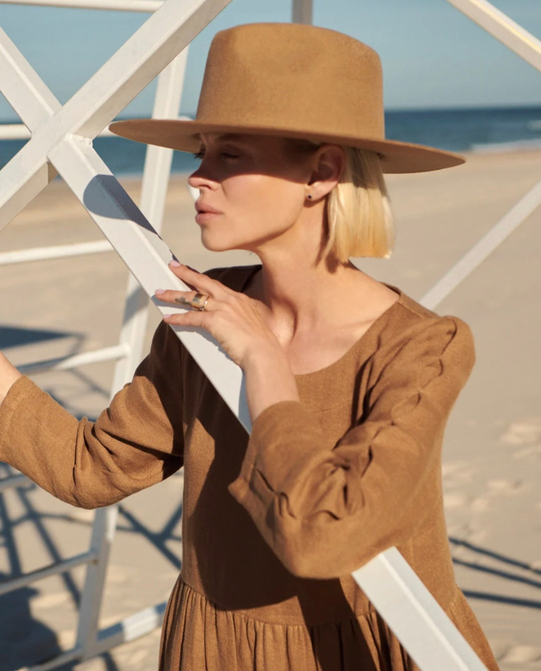 Brown Linen Dress